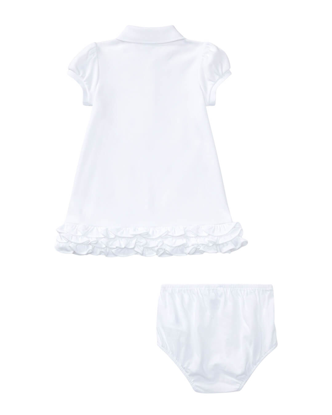 Polo Ralph Lauren Ruffled Polo Dress & Bloomer White Dress