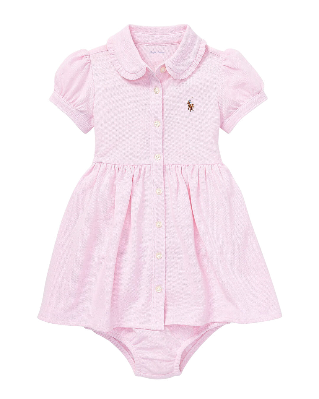 Polo Ralph Lauren Knit Mesh Oxford Dress & Bloomer Pink Dress