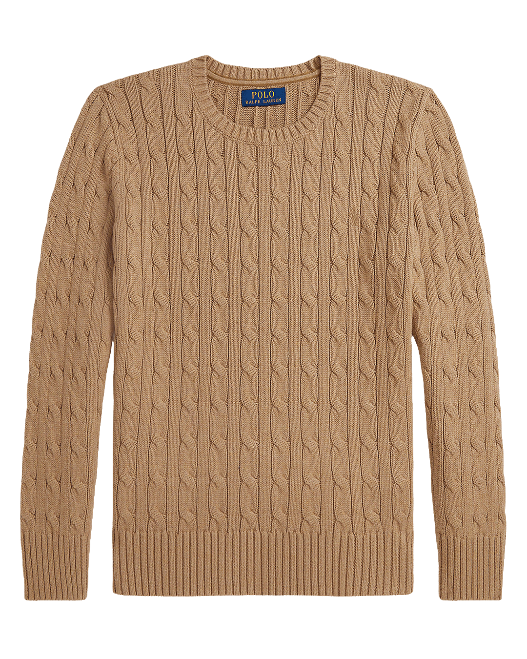 Polo Ralph Lauren Beige Cable-Knit Cotton Sweater