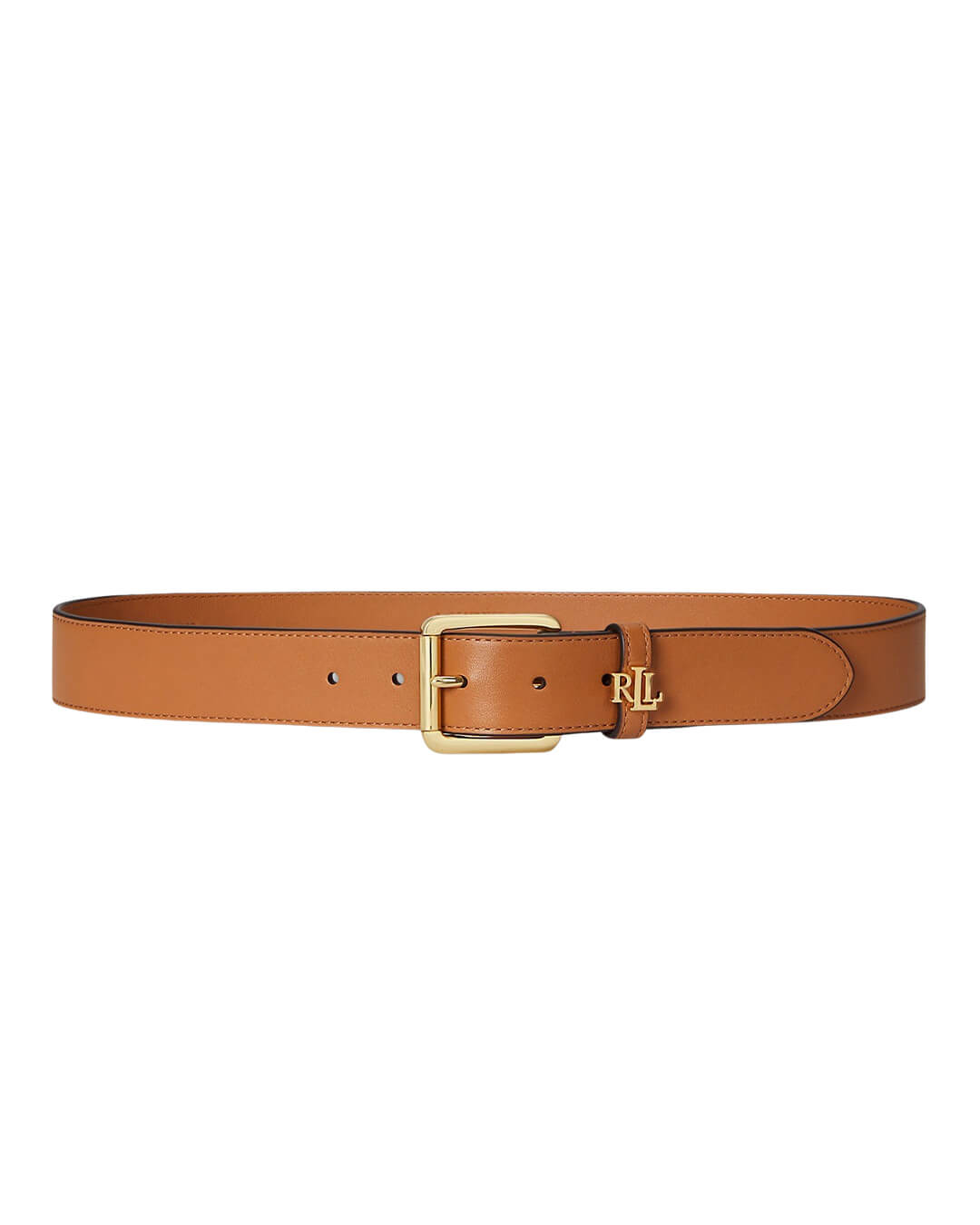 Lauren By Ralph Lauren Logo Keeper Belt Medium Brown Belt