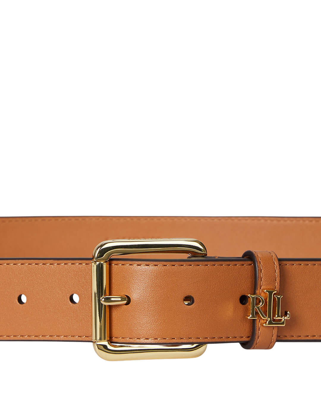 Lauren By Ralph Lauren Logo Keeper Belt Medium Brown Belt