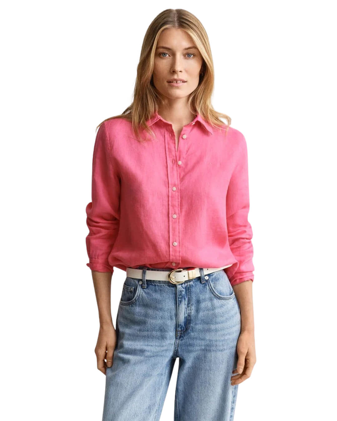 Gant Reg Linen Ls Shirt Bright Fuschia Shirt