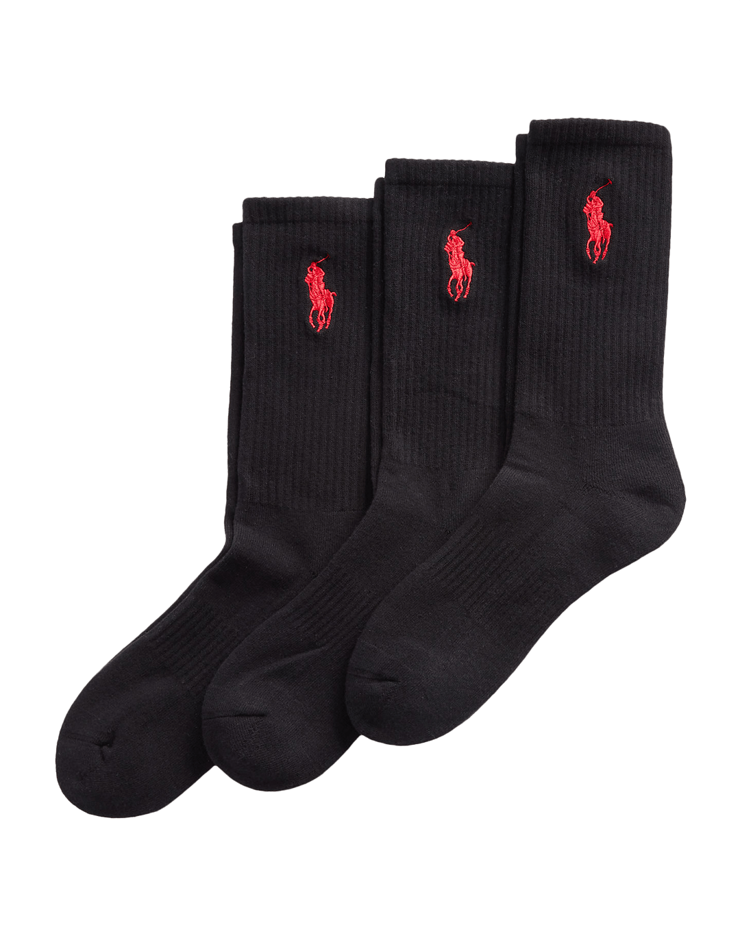 Polo Ralph Lauren Black Big Pony Crew Socks 3-Pack