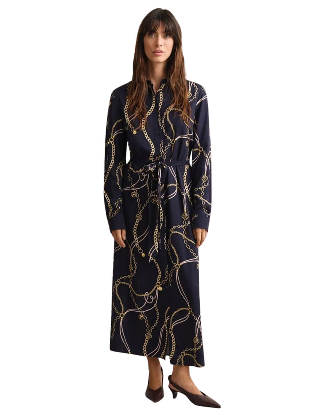 Gant  Evening Blue Printed Fluid Dress