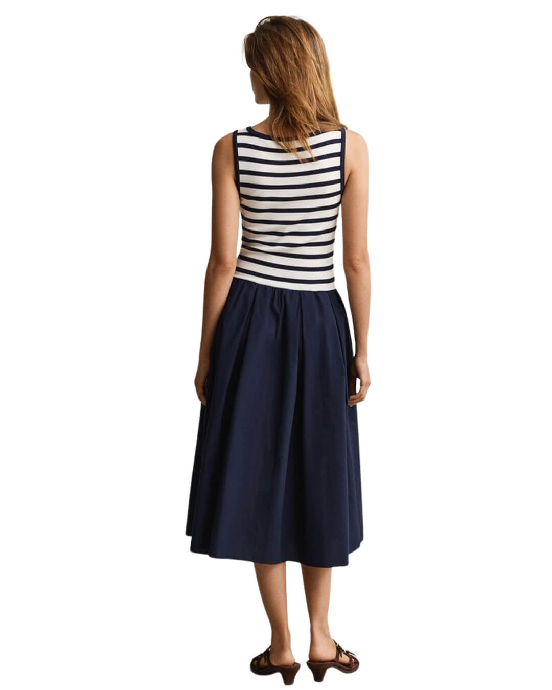 Gant Evening Blue  Jersey Woven Dress