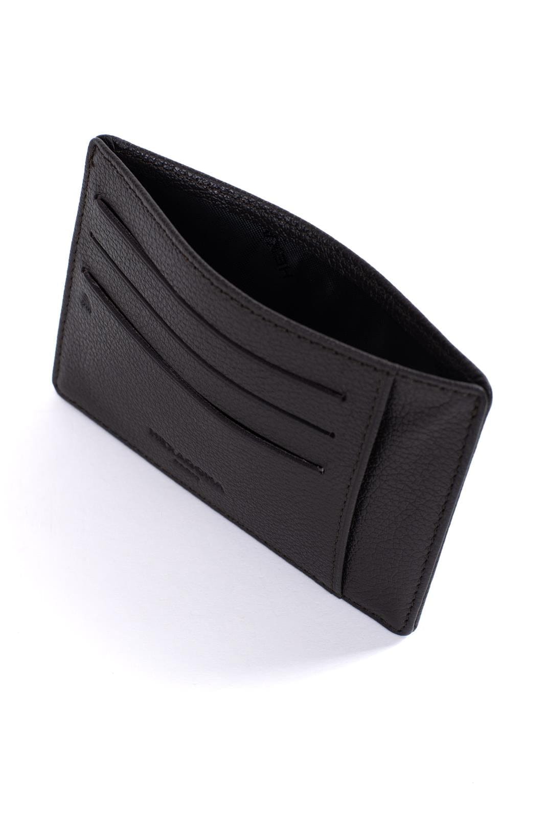 Hexagona Wallets ONE Hexagona Brown Leather Card Holder with Coin Pocket