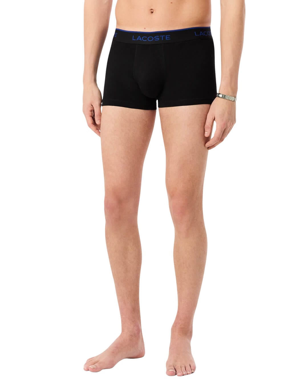 Lacoste Underwear Lacoste Men'S 3-Pack Stretch Cotton Trunks Black Underwear