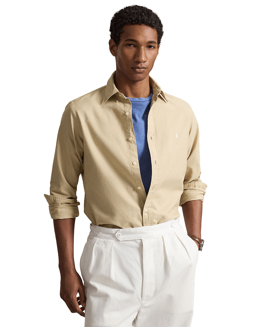 Polo Ralph Lauren Brown Custom Fit Garment-Dyed Oxford Shirt