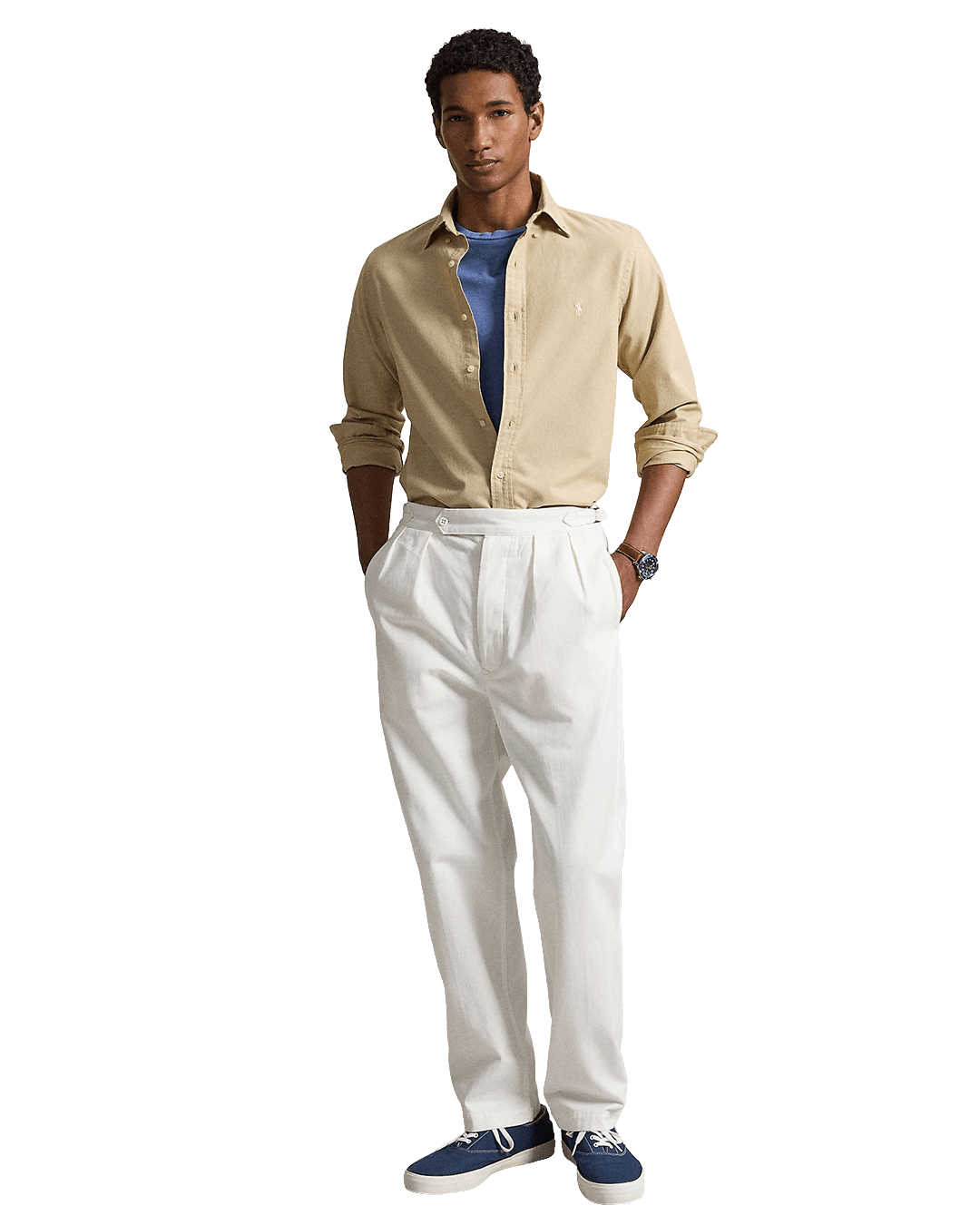 Polo Ralph Lauren Brown Custom Fit Garment-Dyed Oxford Shirt