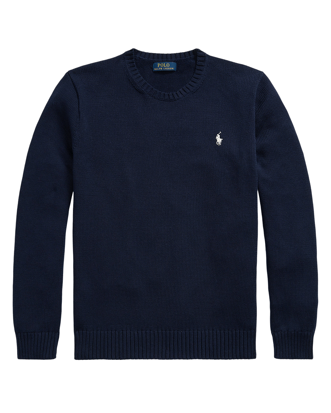 Polo Ralph Lauren Navy Cotton Crew Neck Sweater
