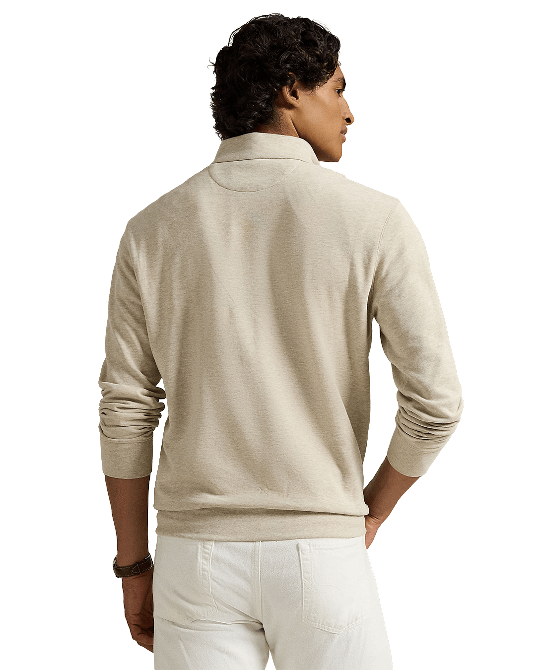 Polo Ralph Lauren Grey Luxury Jersey Quarter-Zip Pullover