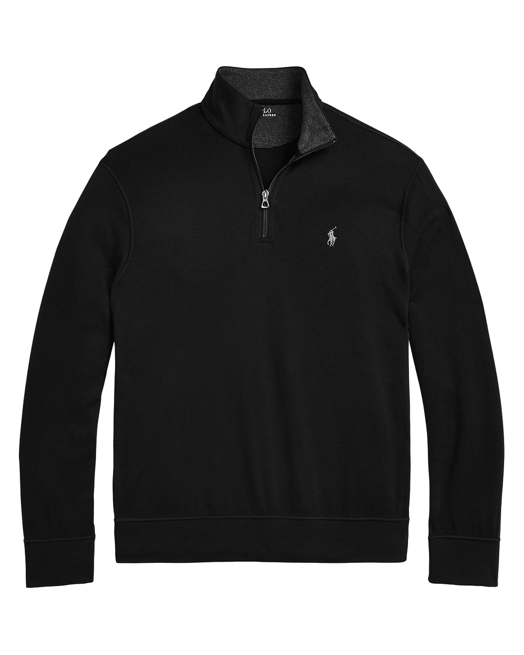 Polo Ralph Lauren Black Luxury Jersey Quarter-Zip Jumper