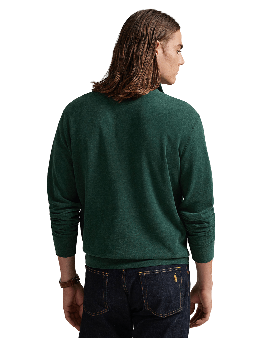 Polo Ralph Lauren Green Luxury Jersey Quarter-Zip Pullover