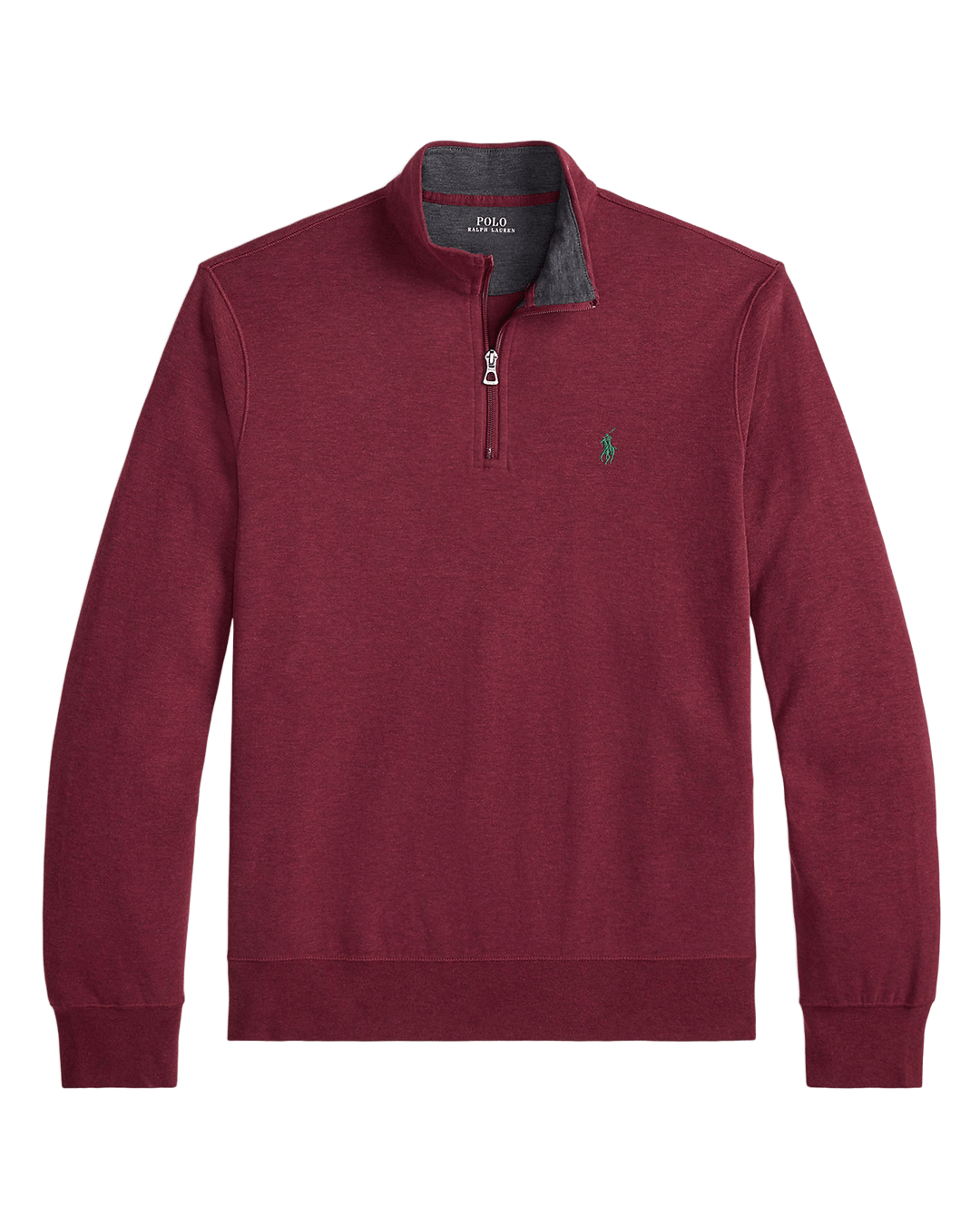 Polo Ralph Lauren Red Luxury Jersey Quarter-Zip Pullover