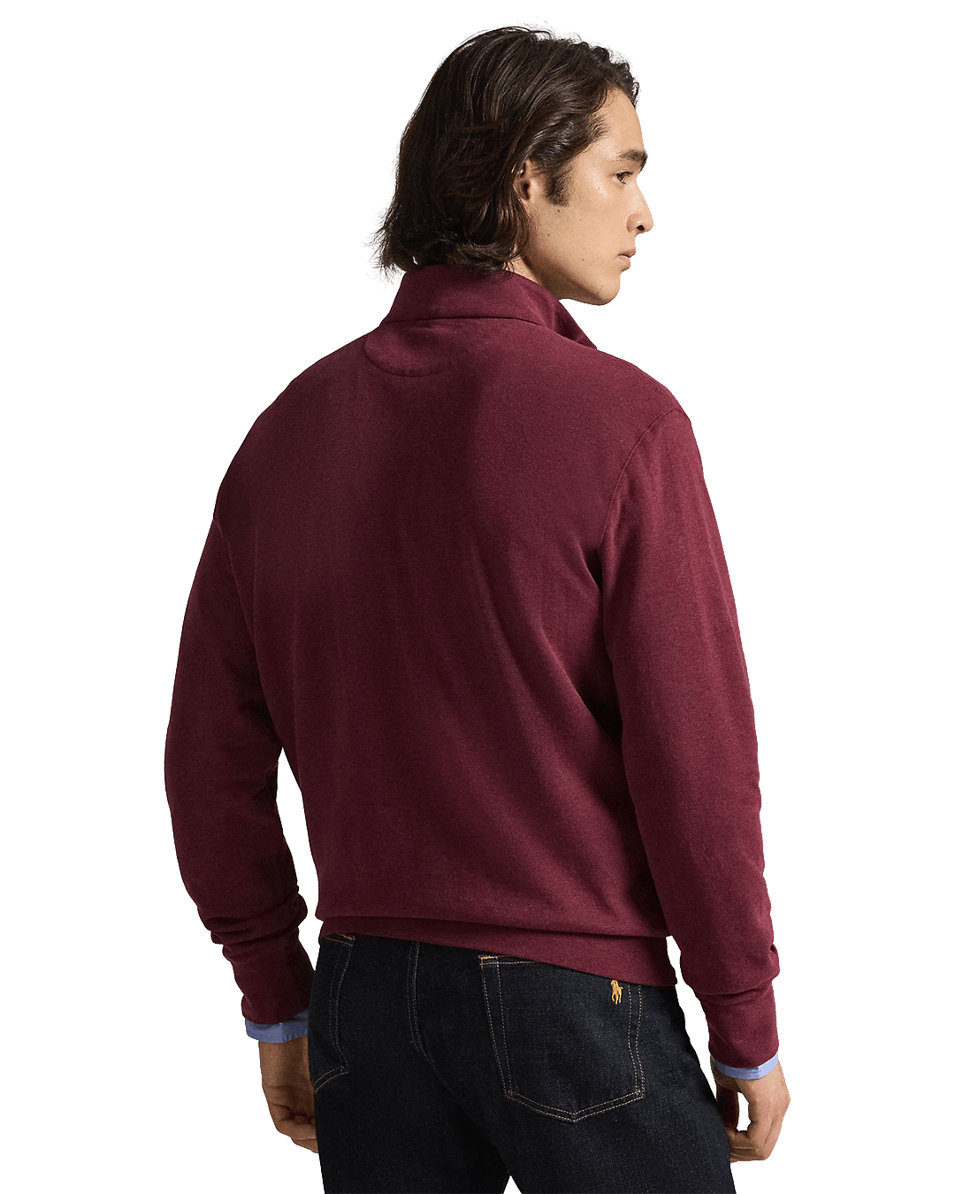 Polo Ralph Lauren Red Luxury Jersey Quarter-Zip Pullover