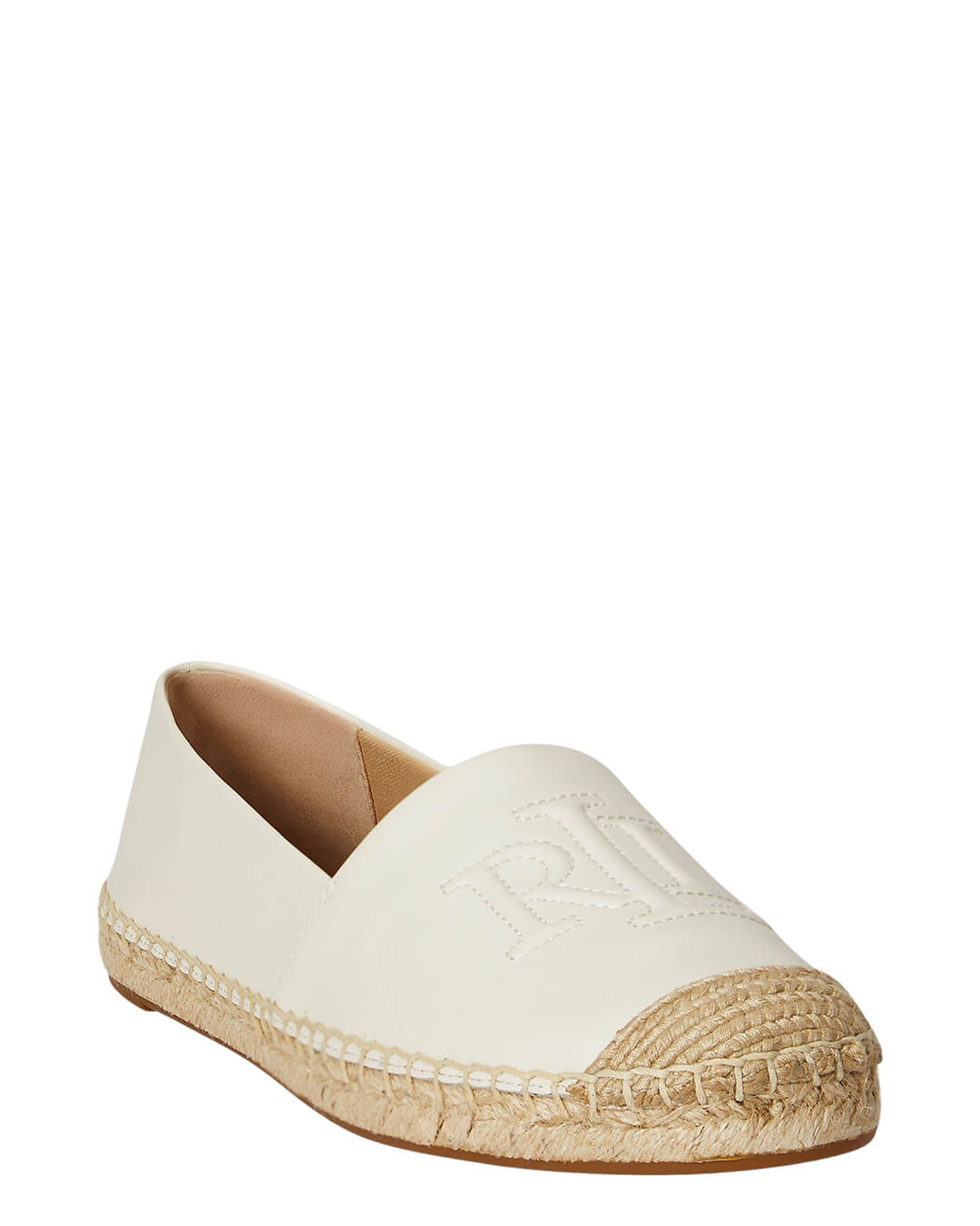 Lauren By Ralph Lauren Cameryn Lg 2 Espadrilles Flat White Shoes