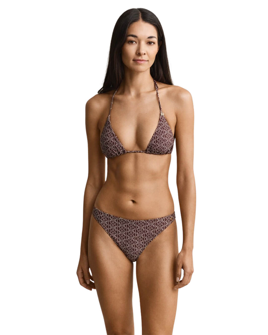 Gant Printed Padded Triangle Top Fresh Soil Swimwear