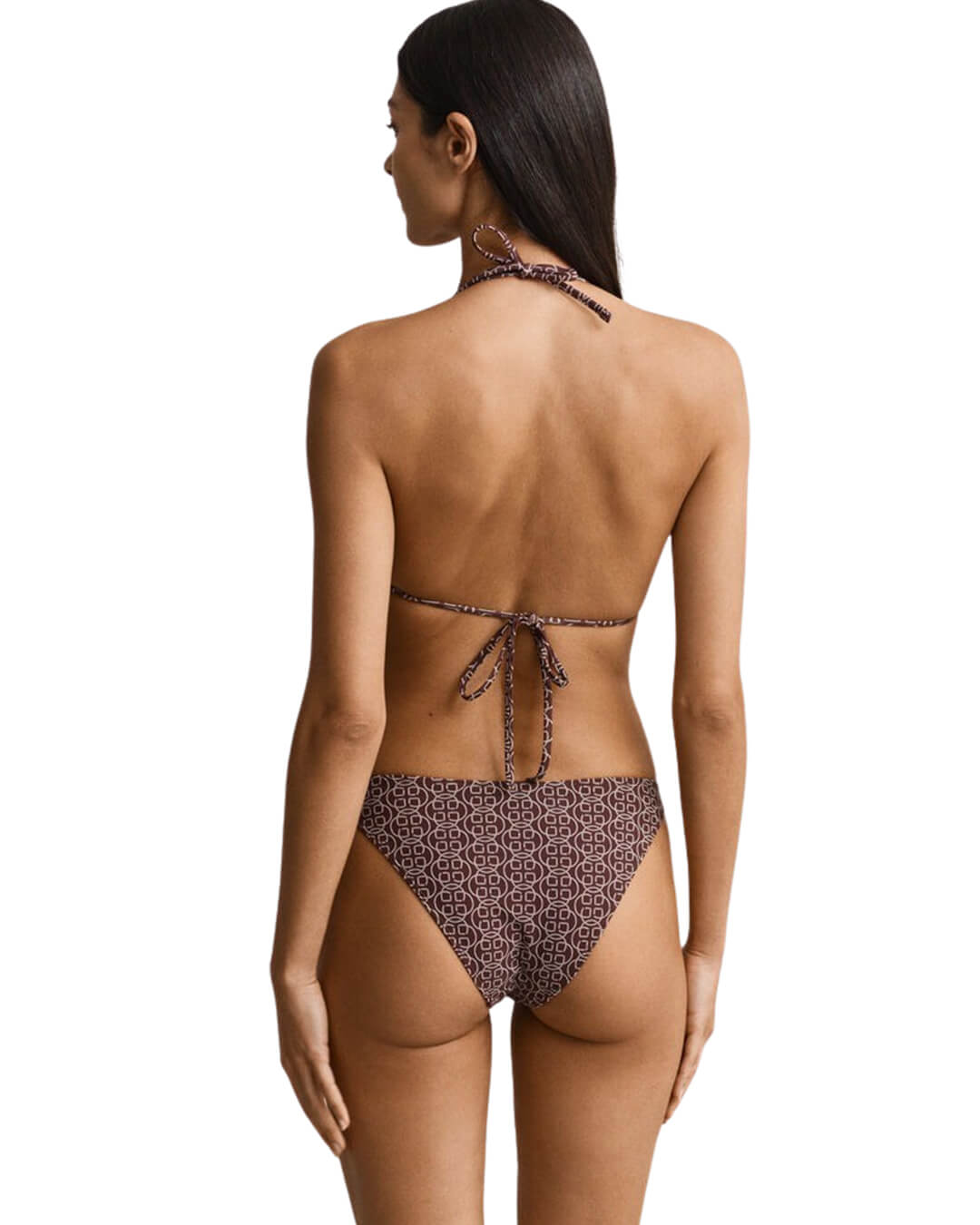 Gant Printed Padded Triangle Top Fresh Soil Swimwear