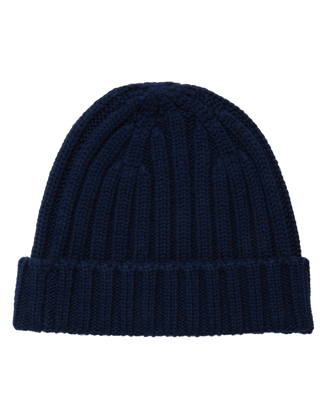 Brooks Brothers Navy Merino Wool Ribbed Beanie