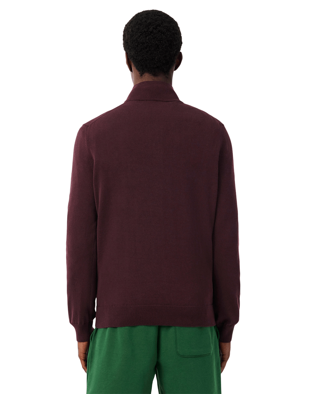 Lacoste Burgundy Cotton Sweater