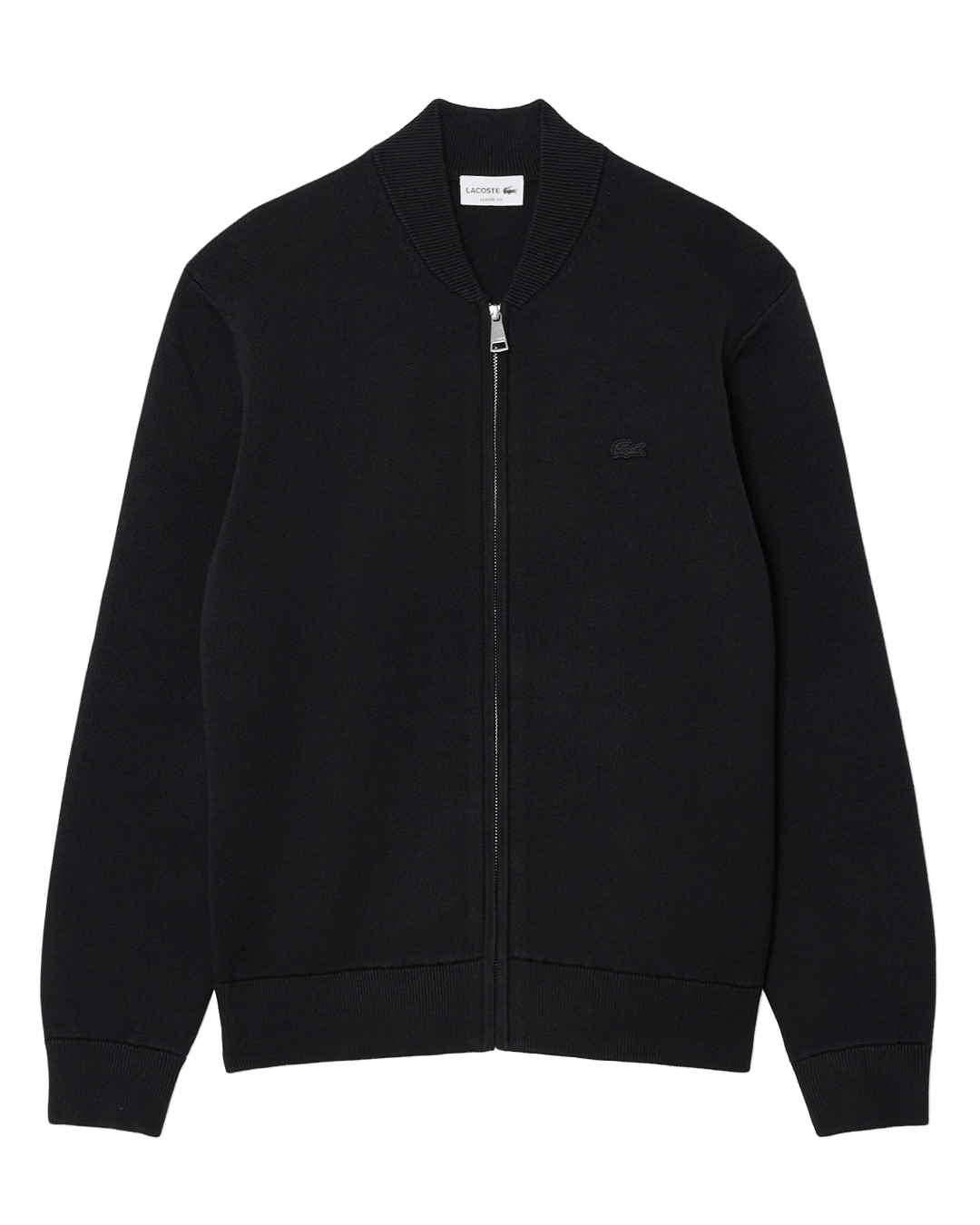 Lacoste Black Cotton and Wool Sweater