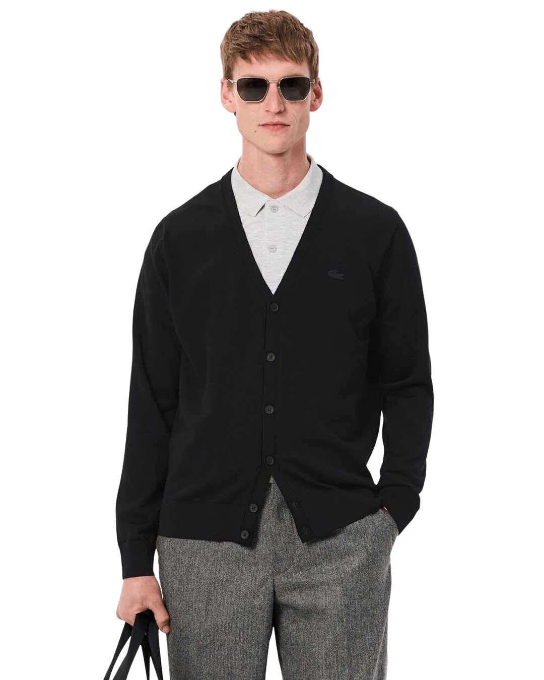Lacoste Black Merino Wool Sweater
