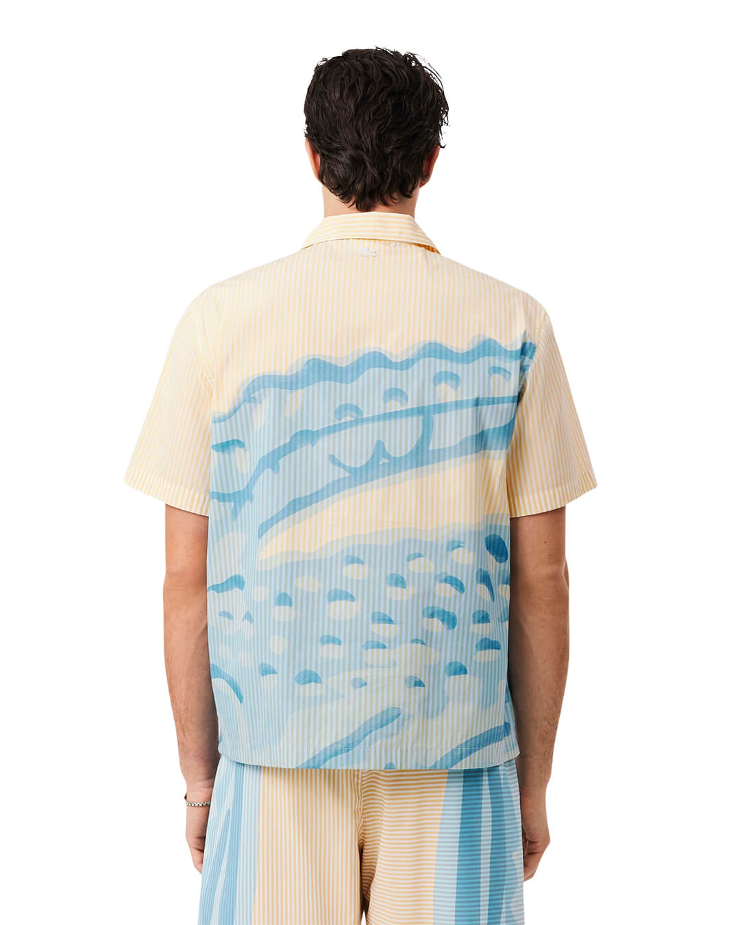 Lacoste Men'S Ss Graphic Hawaiian Shirt Multicoloured Shirt