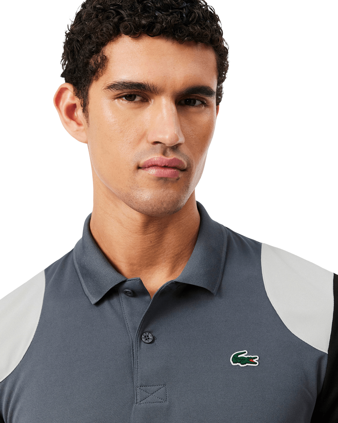 Lacoste Purple, Sky Blue and Black Polo Shirt