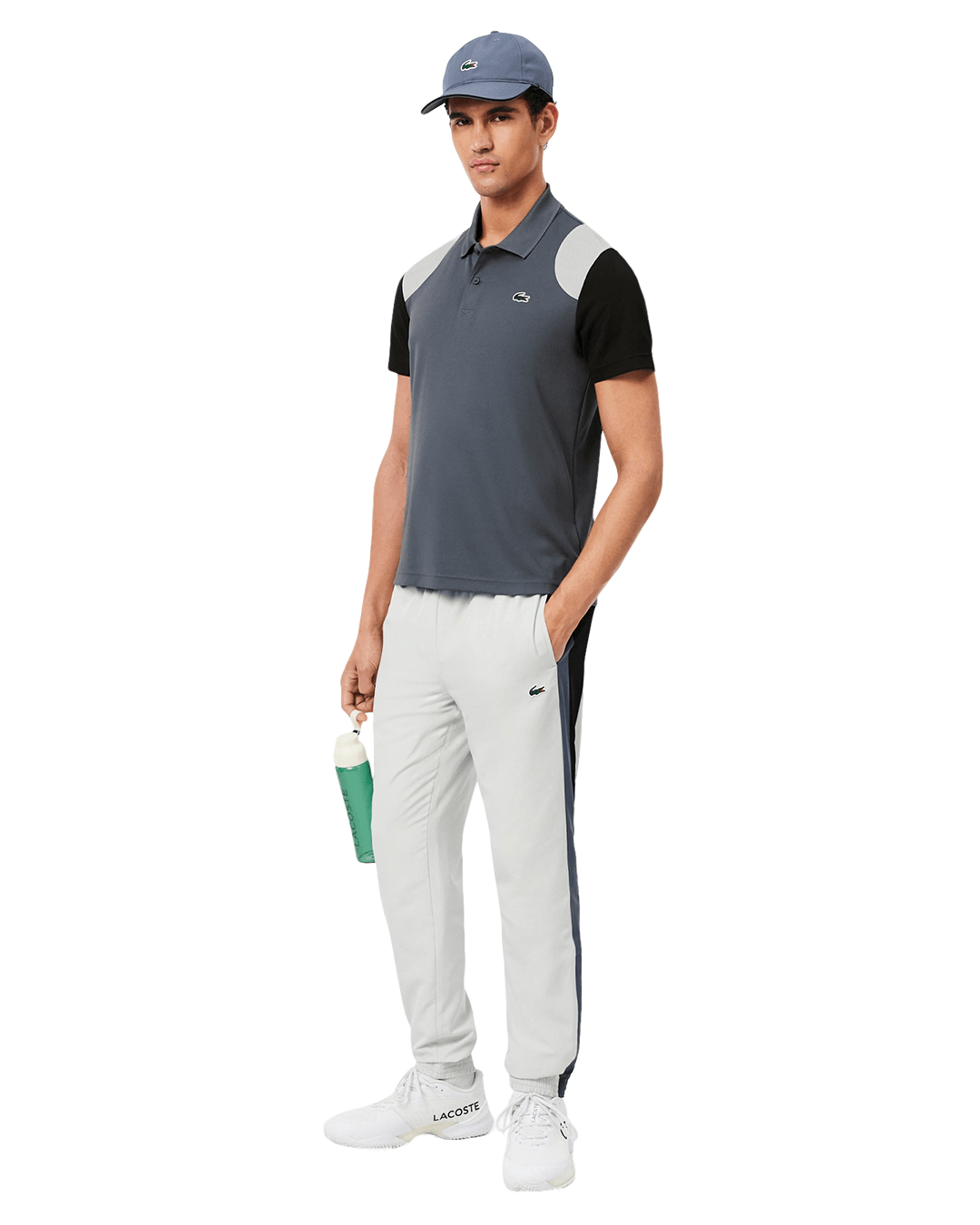 Lacoste Purple, Sky Blue and Black Polo Shirt