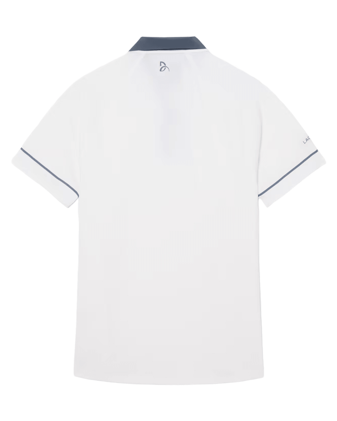 Lacoste Off-White and Purple Polo Shirt