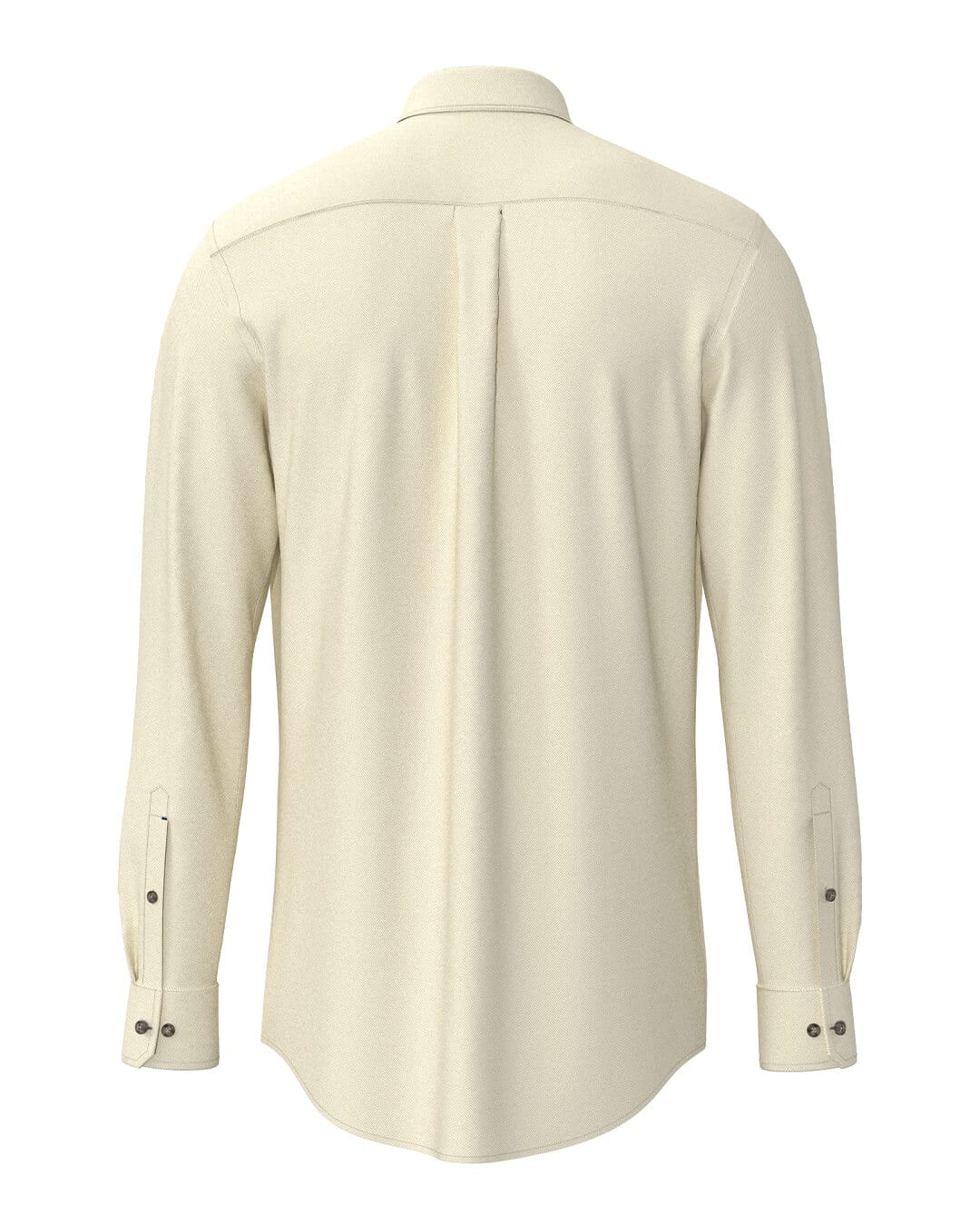 Fynch-Hatton Shirts Fynch-Hatton White Essential Herringbone Button-Down Long Sleeve Shirt