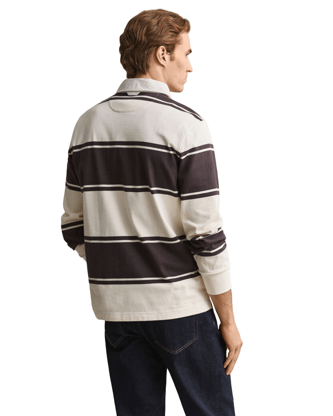 Gant Brown Gant Striped Rugger G221 Charred Wood Brown