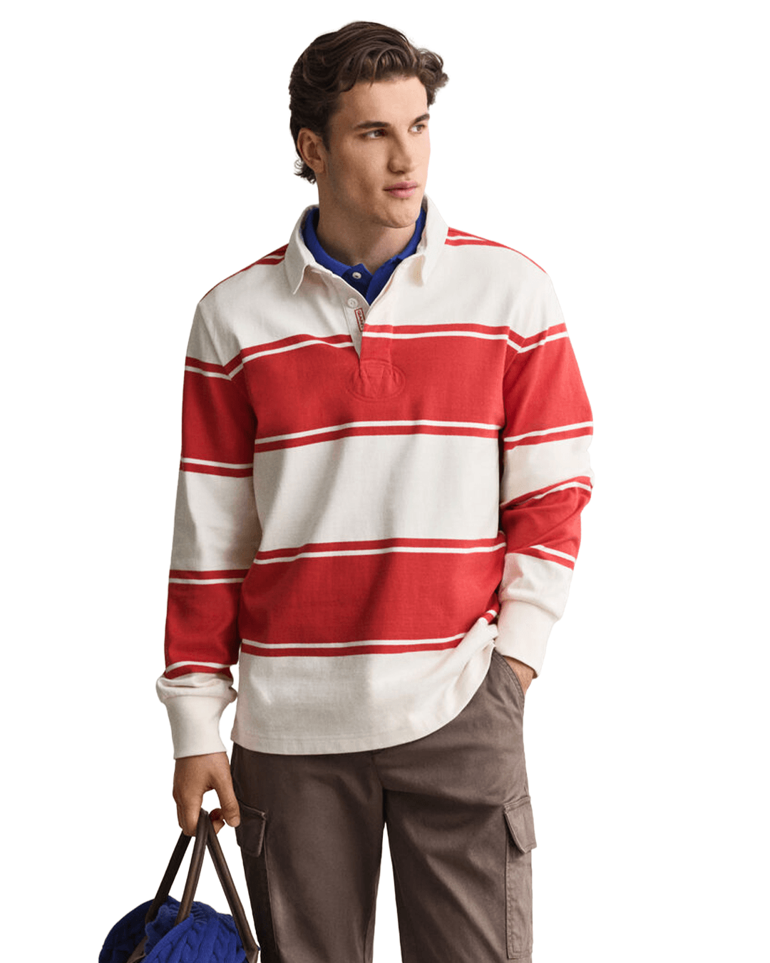 Gant Red Gant Striped Rugger G853 Maple Fire