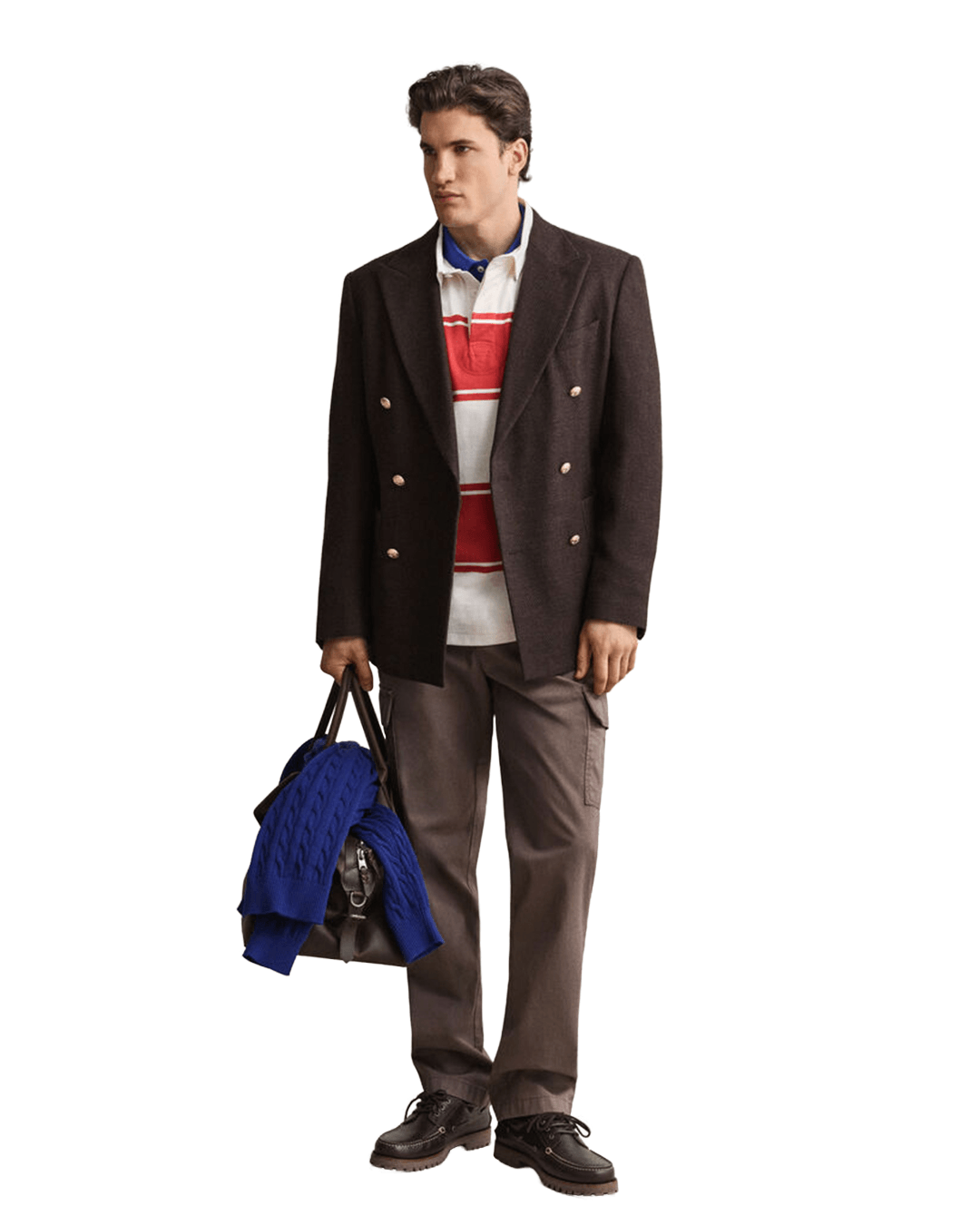 Gant Red Gant Striped Rugger G853 Maple Fire