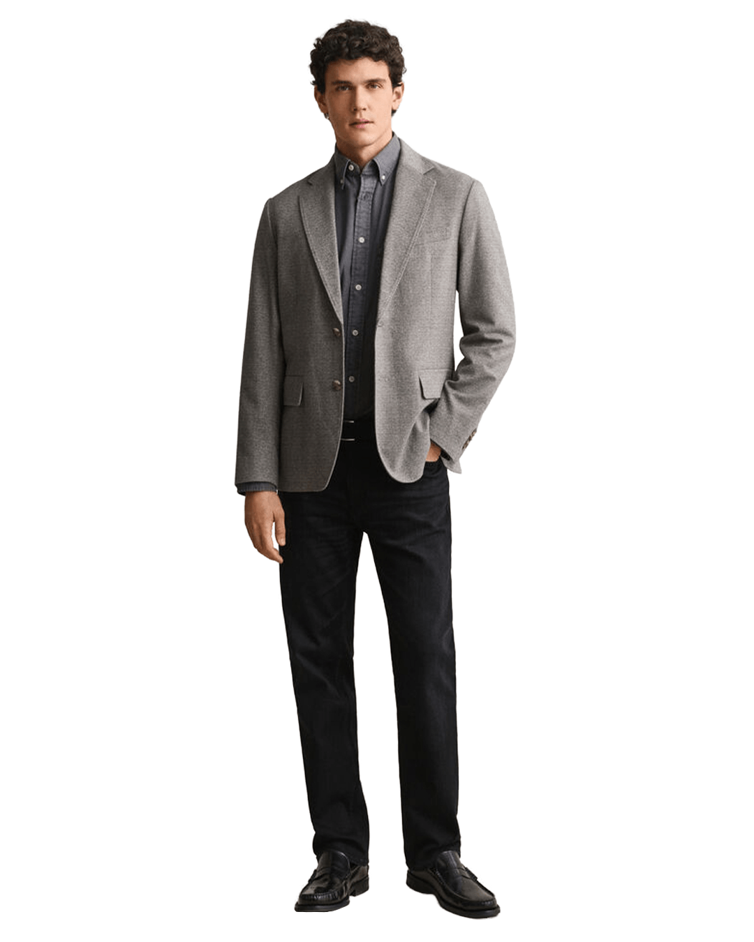 Gant Grey Gant Regular Fit Twill Shirt G035 Dusky Anthracite