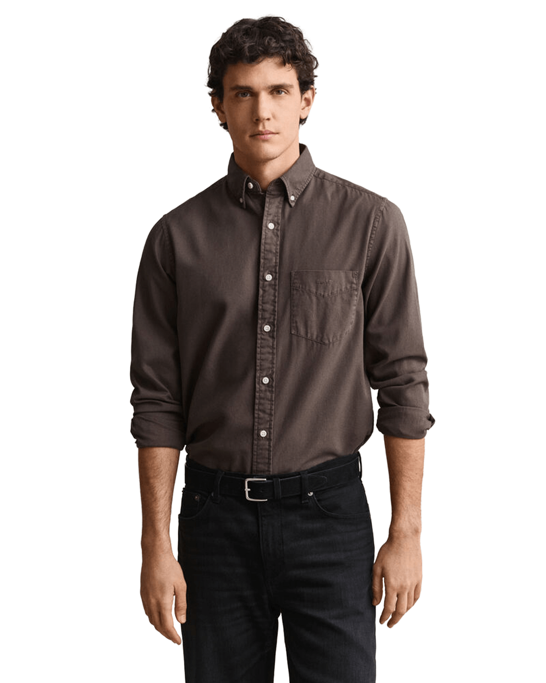 Gant Brown Gant Regular Fit Twill Shirt G262 Shadow Brown