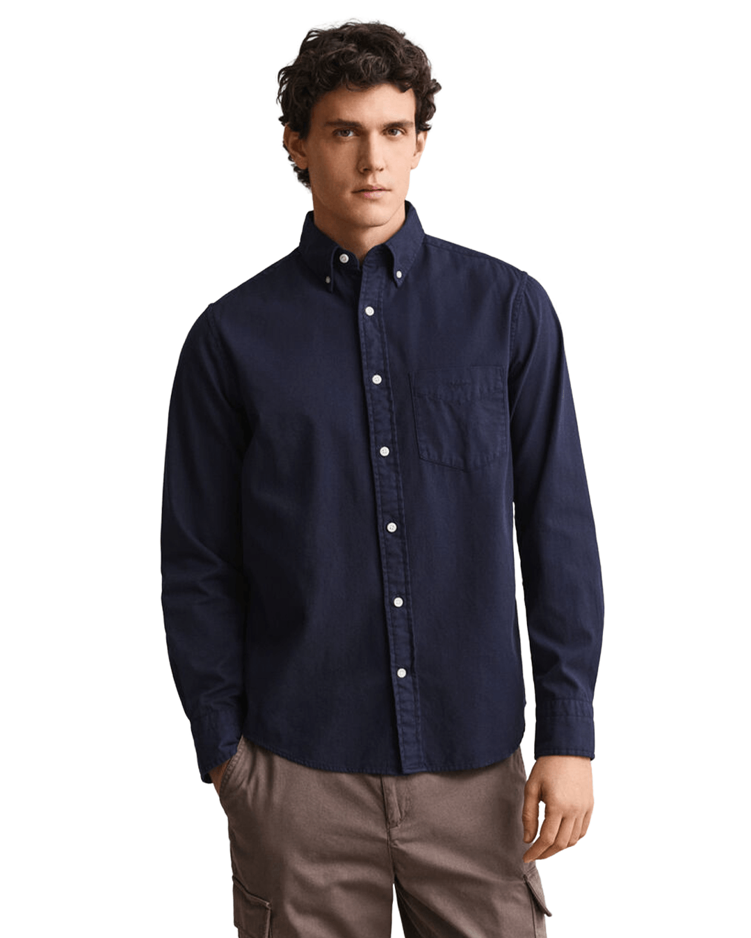 Gant Navy Gant Regular Fit Twill Shirt G433 Evening Blue