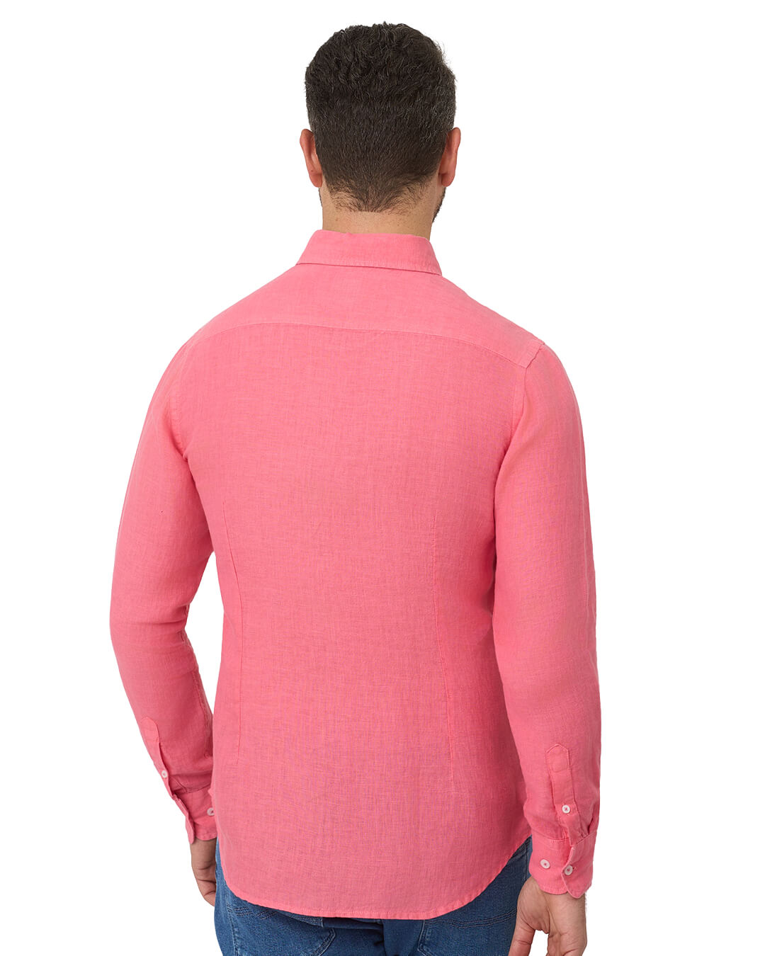 Gagliardi Raspberry Shirt Linen Button Down