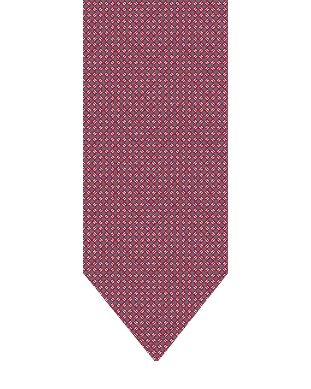 Gagliardi Red Circles Printed Italian Silk Tie