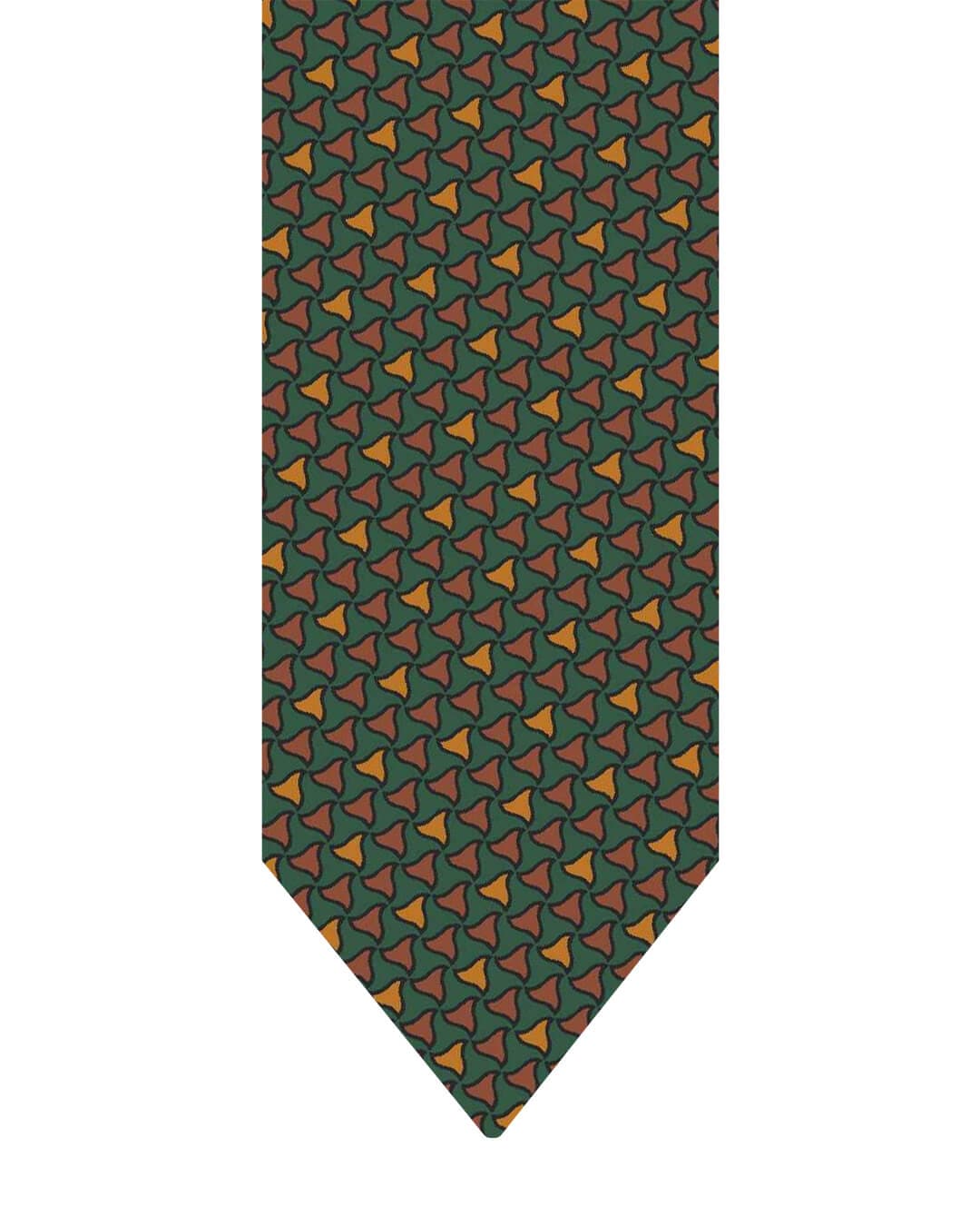 Gagliardi Olive Cones Printed Italian Silk Tie