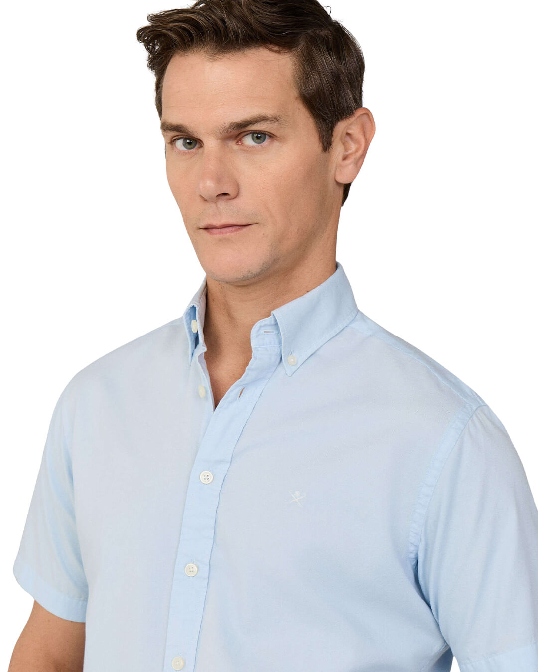 Hackett Ess Gmt Dyed Oxf Ssblue Shirt