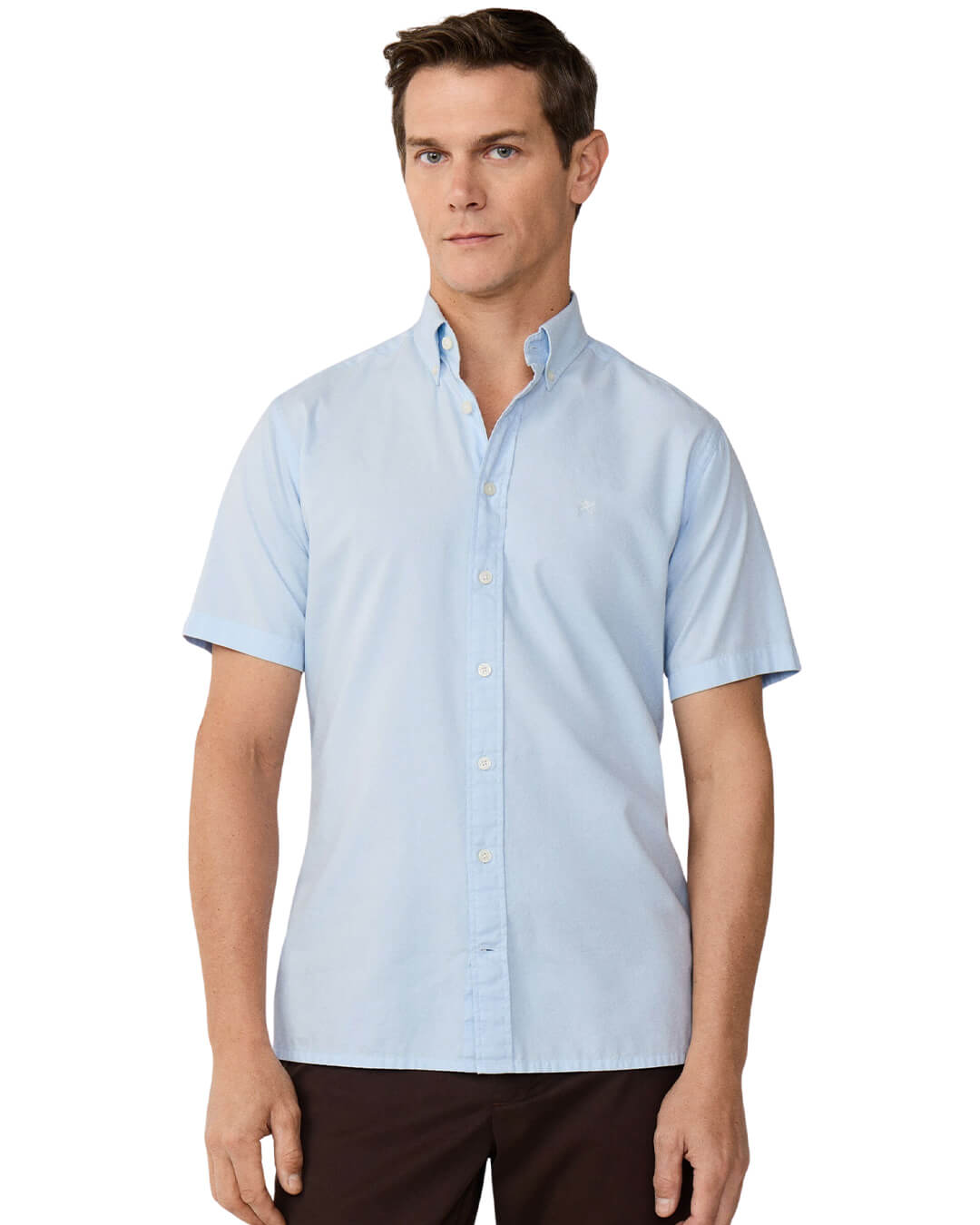 Hackett Ess Gmt Dyed Oxf Ssblue Shirt
