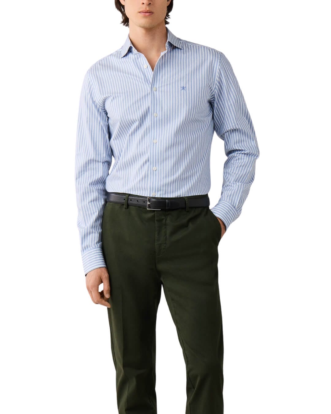 Hackett Shirts Hackett Cabana Stripe Forces Blue H572