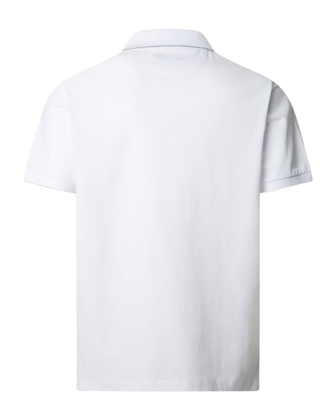 Hackett Polo Shirts Hackett White  Tipped Jersey Polo Shirt