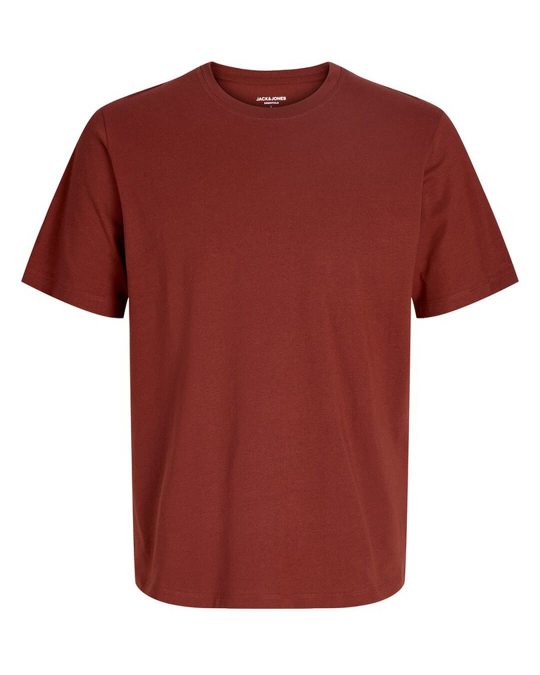 Jack & Jones T-Shirts Jack & Jones Brown Organic Basic Crew Neck T-Shirt