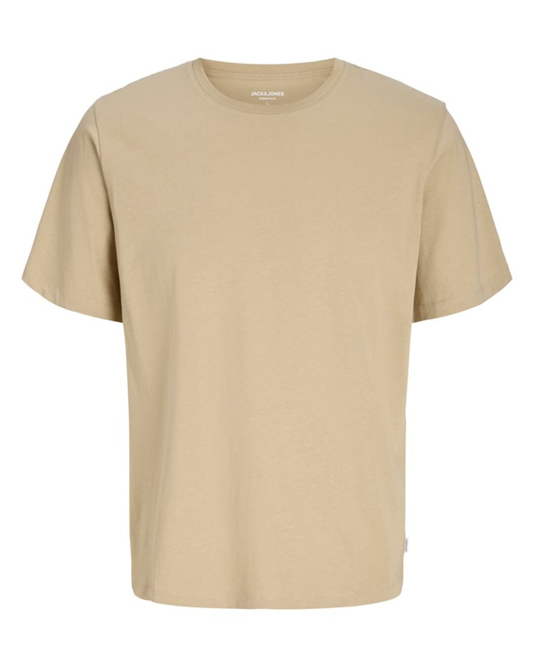 Jack & Jones T-Shirts Jack & Jones Brown Organic Basic Crew Neck T-Shirt