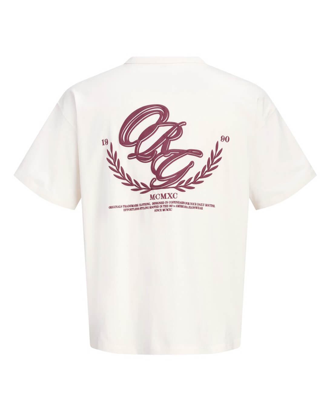 Jack & Jones T-Shirts Jack & Jones White Frederiksberg Back Print T-Shirt