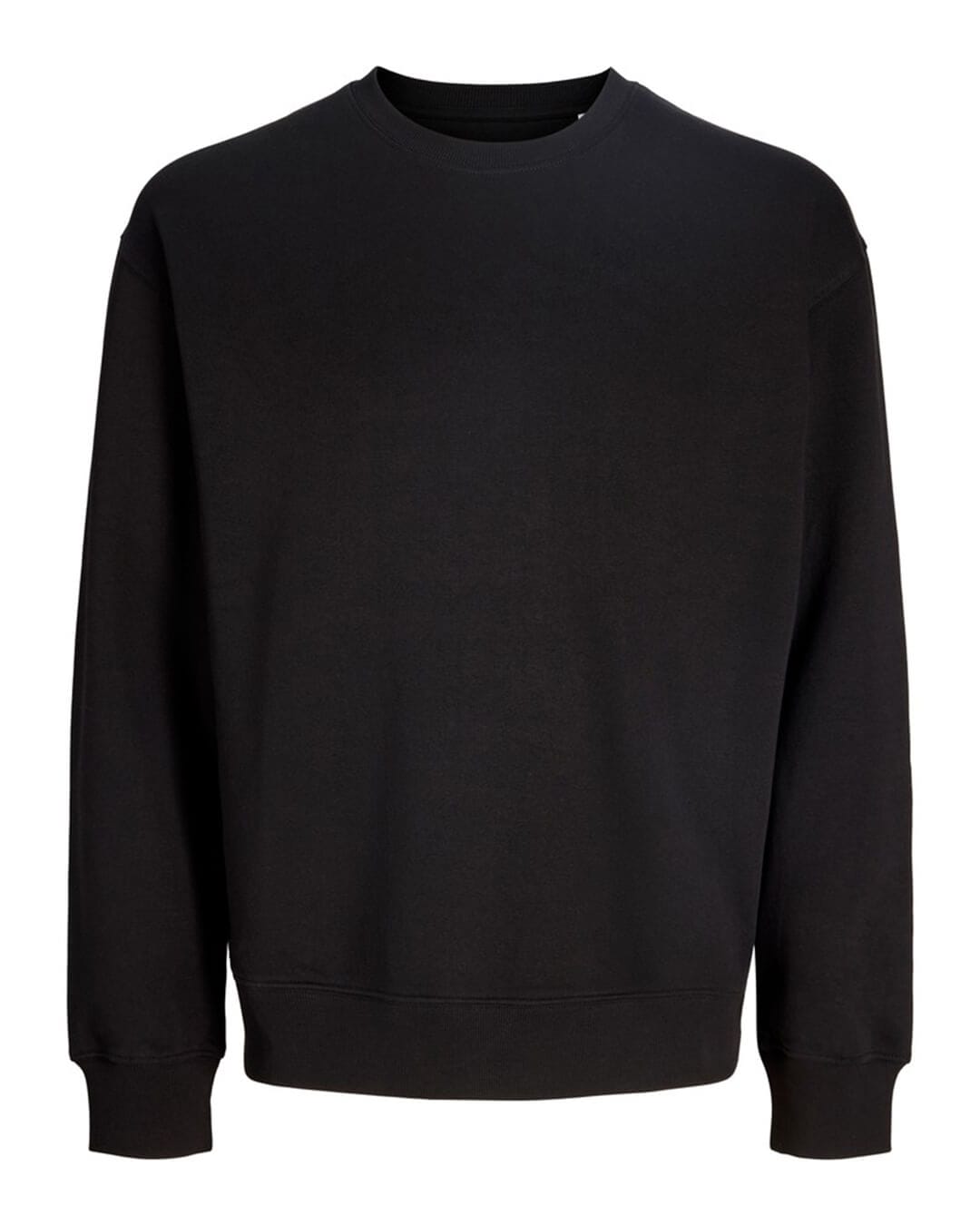 Jack & Jones Jumpers Jack & Jones Black Ace Crew Neck Sweatshirt