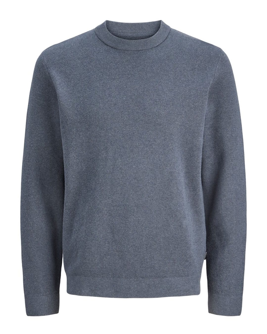 Jack & Jones Jumpers Jack & Jones Grey Milano Stitch Crew Neck Jumper