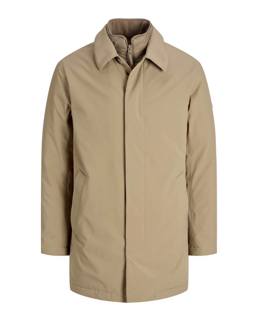Jack & Jones Outerwear Jack & Jones Brown Devon Mac Coat